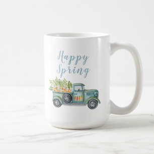 Mug à café camion vintage printemps heureux