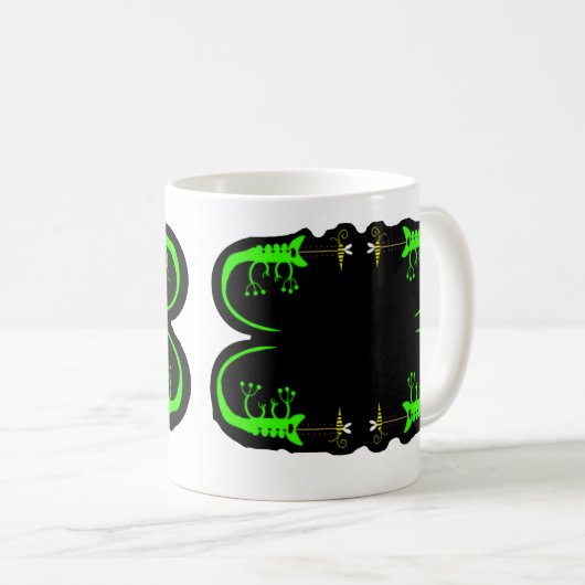 Mug à café Chameleon vert (Devant droit)