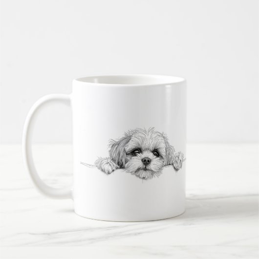 Mug à café charmant Shih Tzu (Gauche)