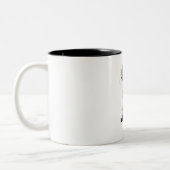 Mug à café chat noir floral terracotta (Gauche)