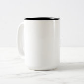 Mug à café chat noir grassouillet kawaii (Devant gauche)