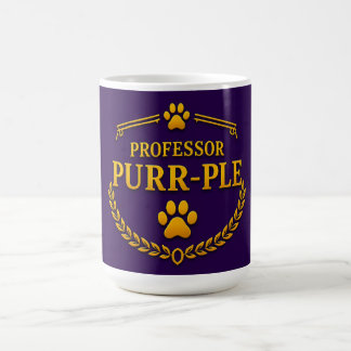 Mug à café Chat Violet Professor Purr-ple™