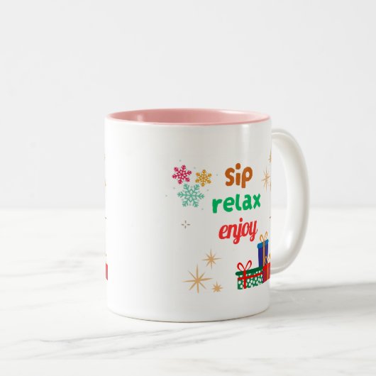 Mug à café classique à deux tons, 11 oz (Devant droit)