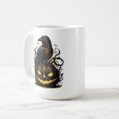 Mug à café Corbeau d'Halloween (Devant gauche)