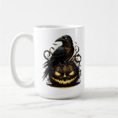 Mug à café Corbeau d'Halloween (Gauche)
