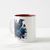 Mug à café Corbeau d'Halloween (Devant gauche)