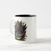 Mug à café Corbeau Halloween (Devant gauche)