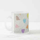Mug à café couleur aquarelle coeurs (Gauche)