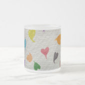 Mug à café couleur aquarelle coeurs (Centre)