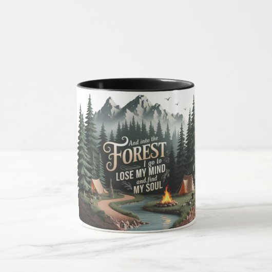 Mug à café de la forêt - Perdre mon esprit (Centre)