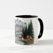 Mug à café de la forêt - Perdre mon esprit (Devant droit)