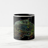 Mug à café deux tons avec vaisseau spatial Art 1 E (Centre)