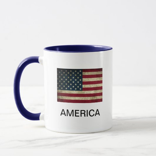 Mug à café Drapeau Américain Amérique (Gauche)
