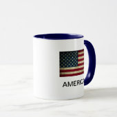 Mug à café Drapeau Américain Amérique (Devant droit)