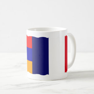 Mug à café drapeau arménien et français