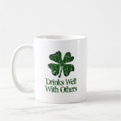 Mug à café drôle de la Saint-Patrick chanceux trèf (Gauche)