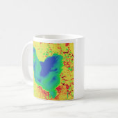 Mug à café drôle poule soyeuse grincheuse (Devant gauche)