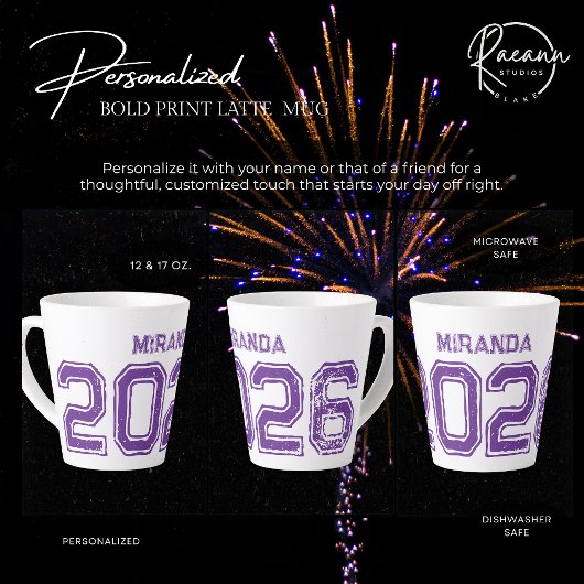 Mug à café en céramique à impression gras 2026 per