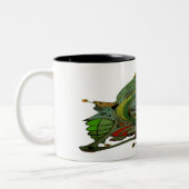 Mug à café en deux tons avec vaisseau spatial Art (Gauche)