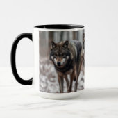 Mug à café en deux tons pour loups de Yellowstone (Gauche)