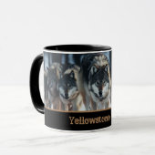Mug à café en deux tons pour loups de Yellowstone (Devant gauche)