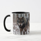 Mug à café en deux tons pour loups de Yellowstone (Gauche)