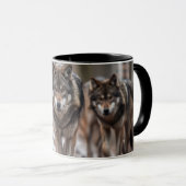 Mug à café en deux tons pour loups de Yellowstone (Devant droit)