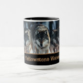 Mug à café en deux tons pour loups de Yellowstone (Centre)