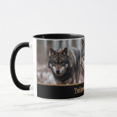 Mug à café en deux tons pour loups de Yellowstone (Gauche)
