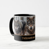 Mug à café en deux tons pour loups de Yellowstone (Devant gauche)