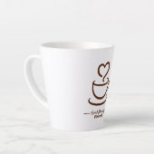 Mug à café en latte de début doux - Coupe de coeur (Angle gauche)