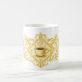 Mug à café en or de luxe : ornementation royale (Centre)