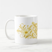 Mug à café en or de luxe : ornementation royale (Gauche)