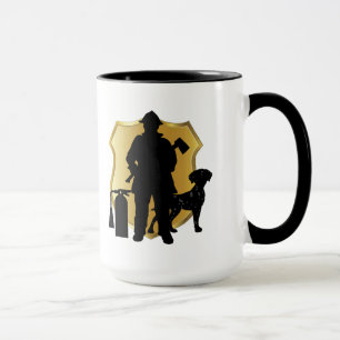 Mug à café en silhouette en dalmate