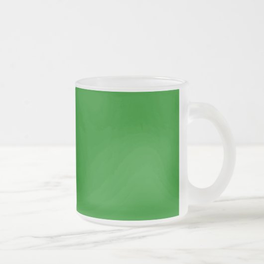 Mug à café en verre givré vert (Droit)