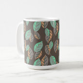 mug à café feuilles de forêt (Devant gauche)