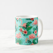 Mug à café Flamant rose tropical (Devant droit)
