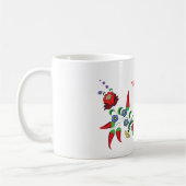 Mug à café fleuri personnalisé hongrois (Gauche)