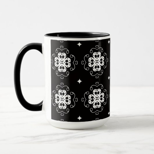 mug à café fleurs abstraites modernes (Gauche)