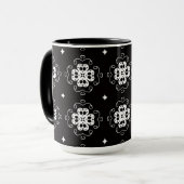 mug à café fleurs abstraites modernes (Devant gauche)