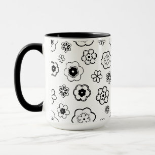 mug à café fleurs de dessin animé