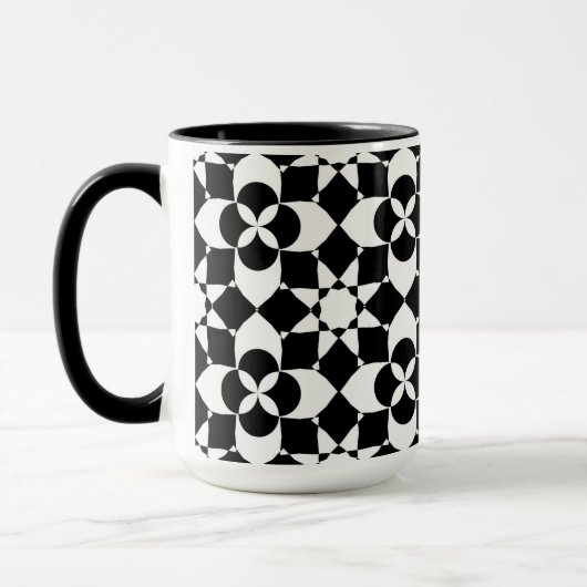 mug à café fleurs et étoiles (Gauche)