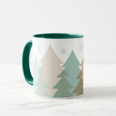 Mug à café Forêt de Noël en Bois (Devant gauche)
