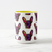 Mug à café Frenchie mignon et coloré (Centre)