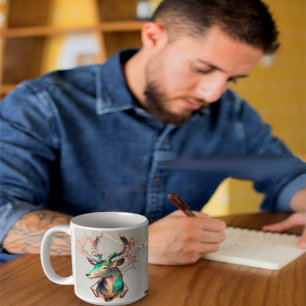 Mug à café Gazelle rennes de Noël mignonne