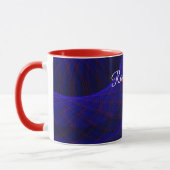 Mug à café géométrique Blue Space Donuts (Gauche)