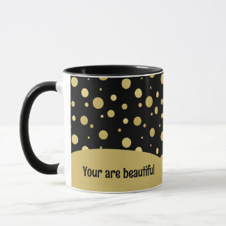 Mug à café Gold Polka motif
