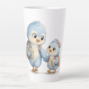 Mug à Café Grand Latte Oiseau Bleu Mignon