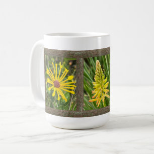 Mug à café inspirant avec fleurs jaunes