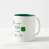 Mug à café irlandais vert et blanc mignon (Devant droit)